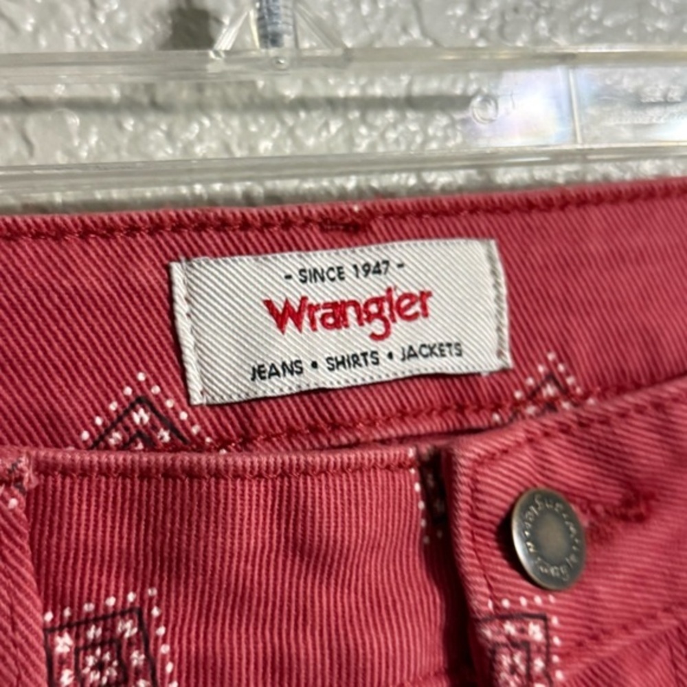 NEW Wrangler High Rise Bootcut Bandana Jean Red Diamond Western Cowgirl Festival - Picture 7 of 13